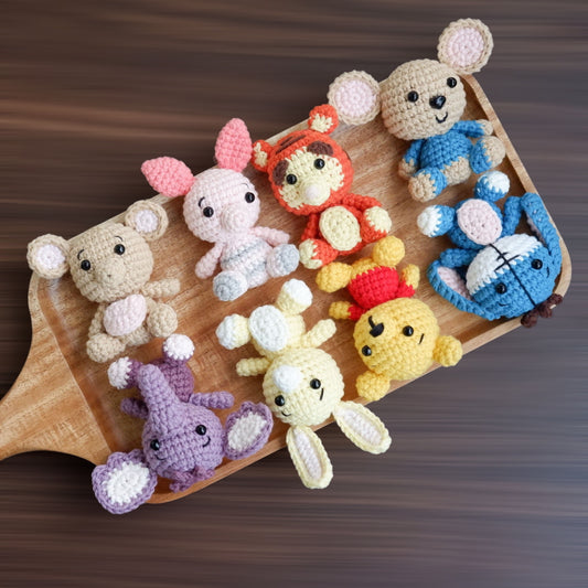 8in1 Pooh and Friends Crochet Patterns - Easy and Beginner Friendly Amigurumi PDF Instant Download