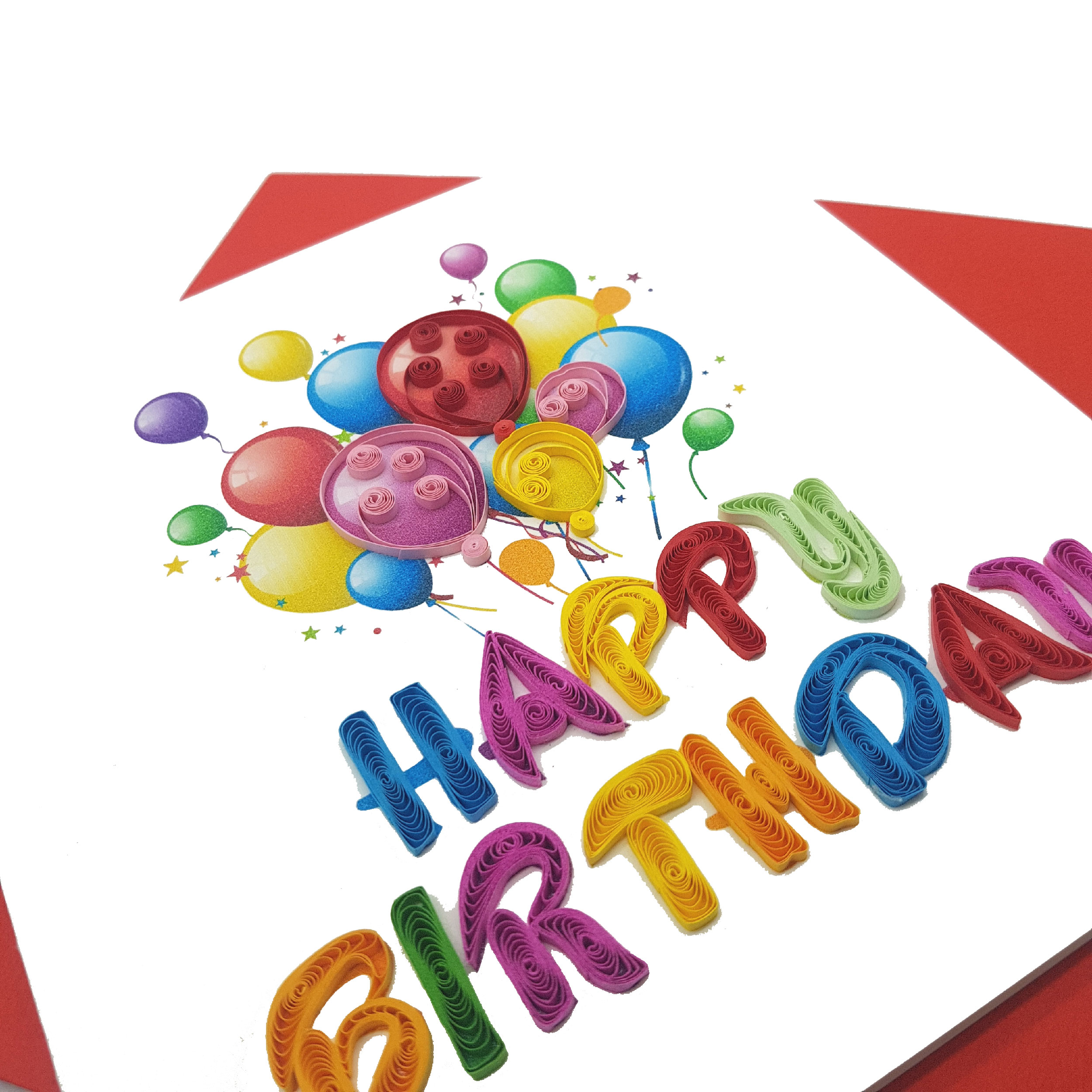 QUILLING COLORFUL BIRTHDAY GREETING CARD