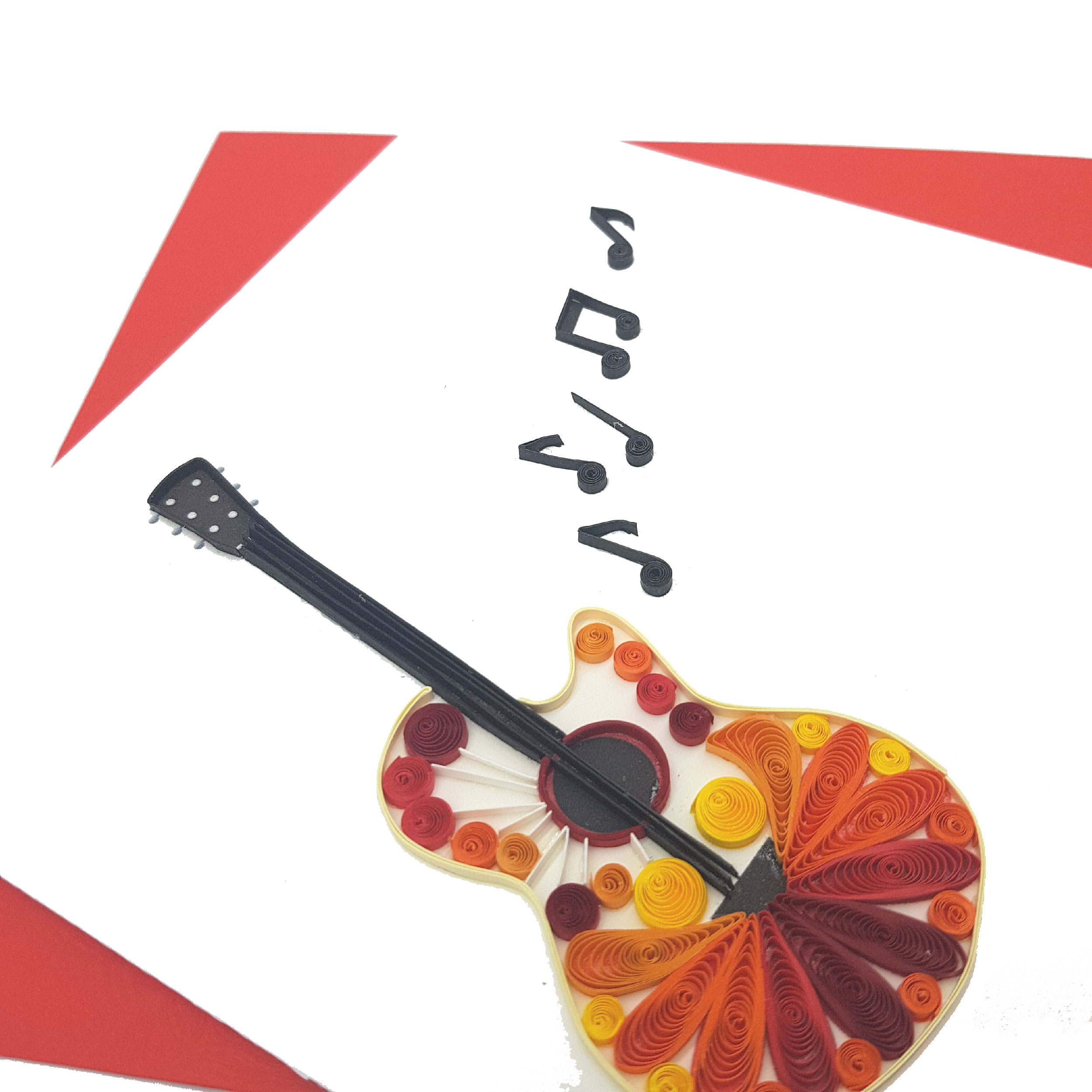 QUILLING GUITAR MUSIC GREETING CARD