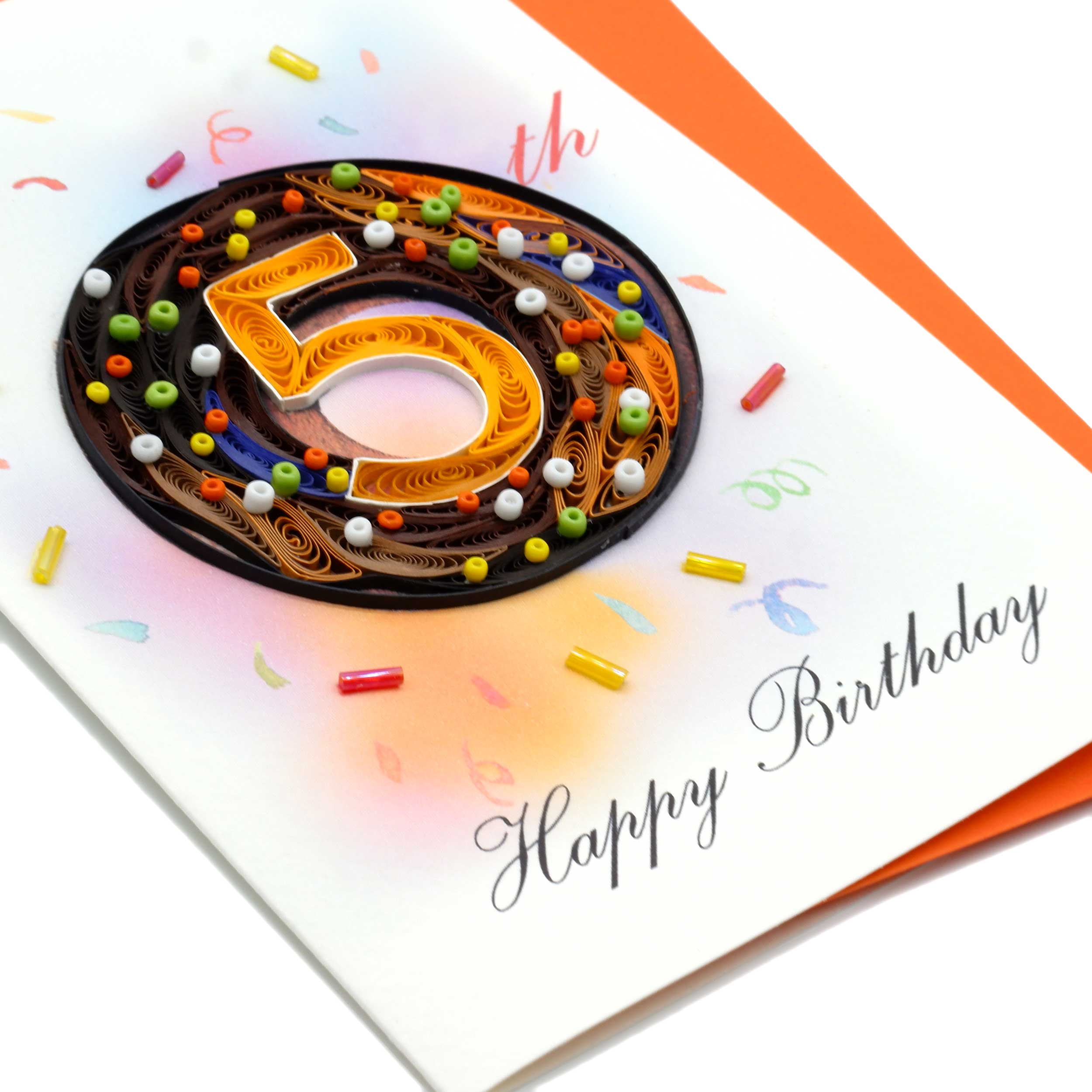 QUILLING 5TH BIRTHDAY GREETING CARD