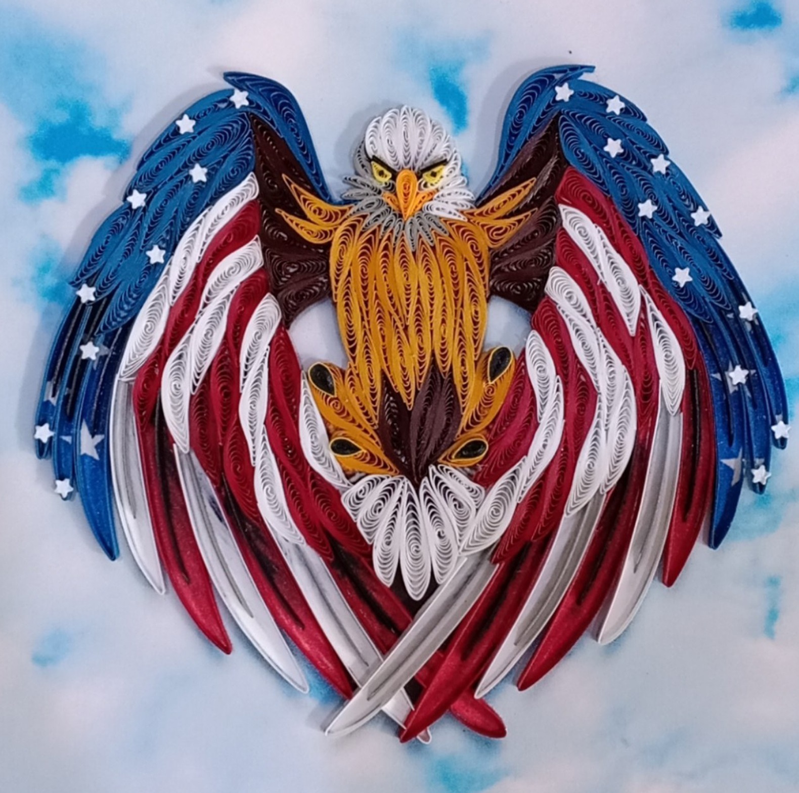 QUILLING EAGLE GREETING CARD